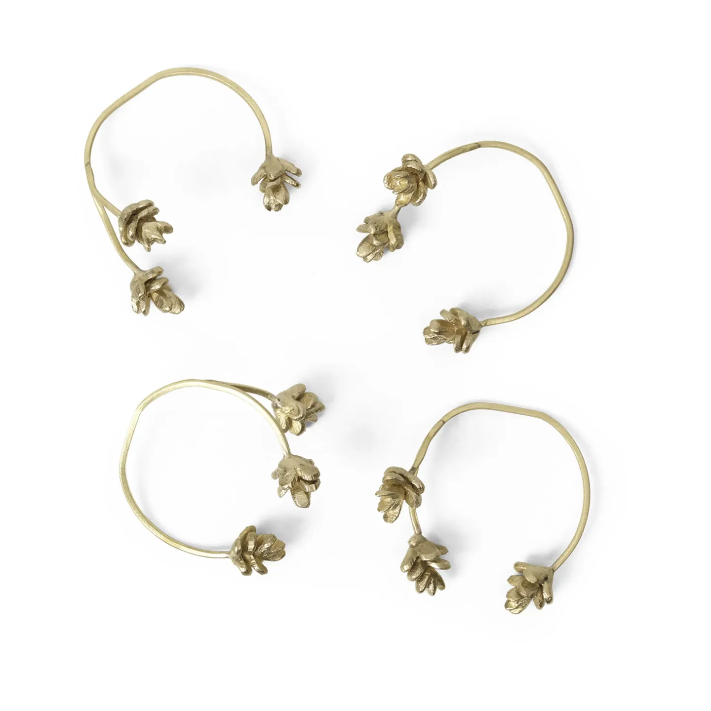 Ferm Living Forest servettring 4-pack Brass