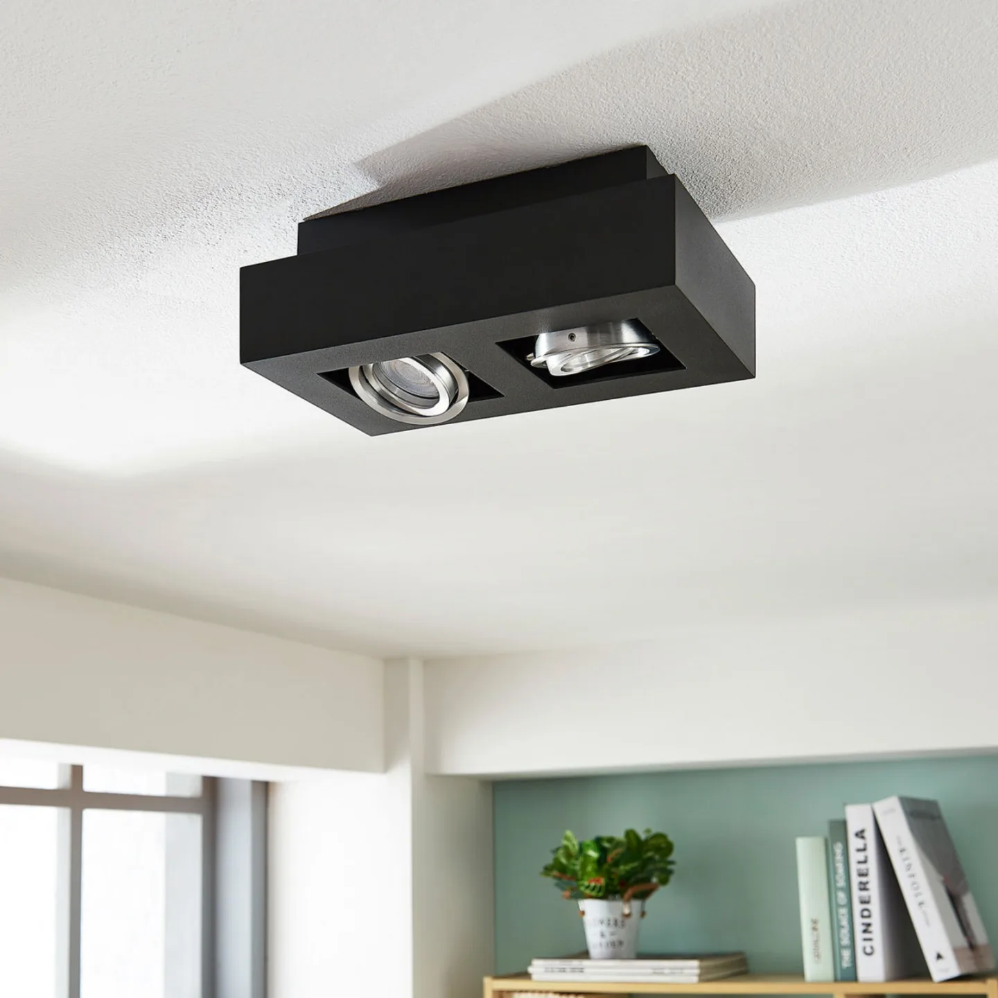Vince 2 Deckenleuchte Schwarz - Arcchio - Flurbereich - Modern - Aluminium - Eckig