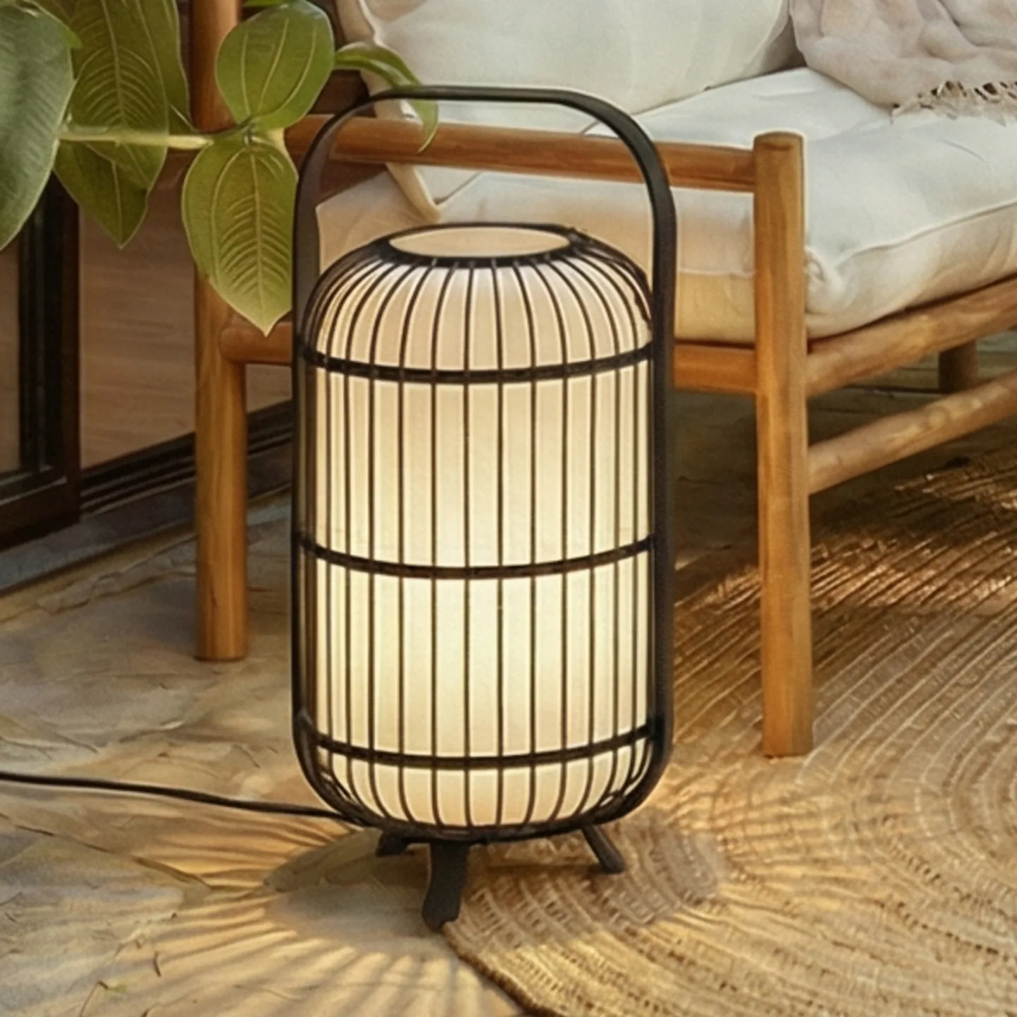 Tayori Terrassenleuchte, 64 cm, schwarz, IP44 - Lucande - Design - Aluminium - Einflammig