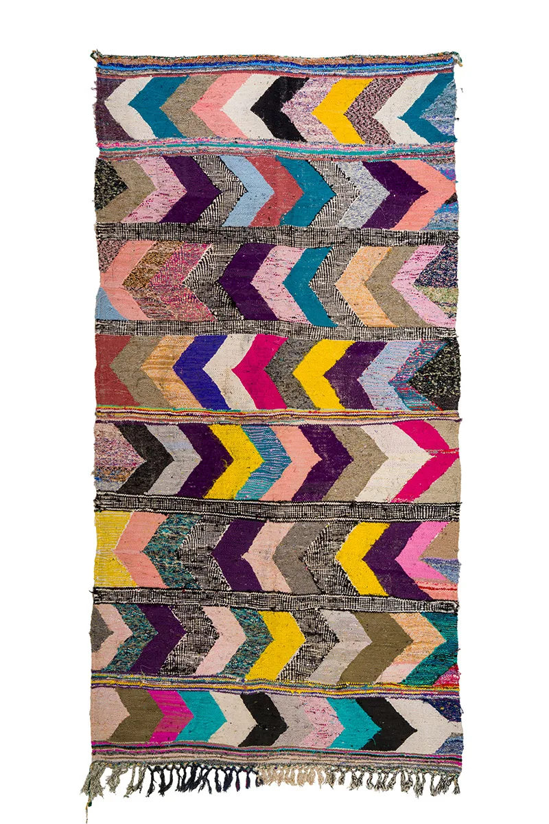 Marokkansk Boucherouite-teppe 160 x 325 cm (Størrelse: 160 x 325 cm)