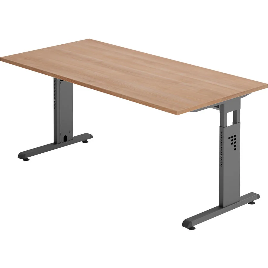 Schreibtisch Office nussbaum Holzwerkstoff B 160 T 80 cm