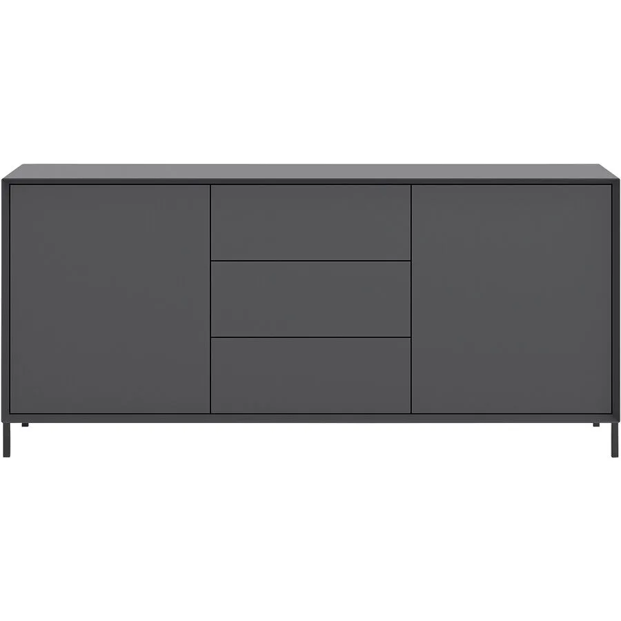Sideboard Sleek anthrazit MDF B 179 H 83 cm
