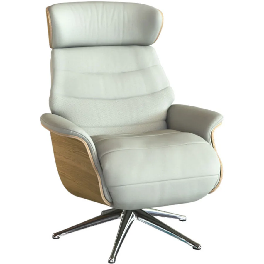 Relaxsessel Cam Beige Leder 83 cm 88 cm