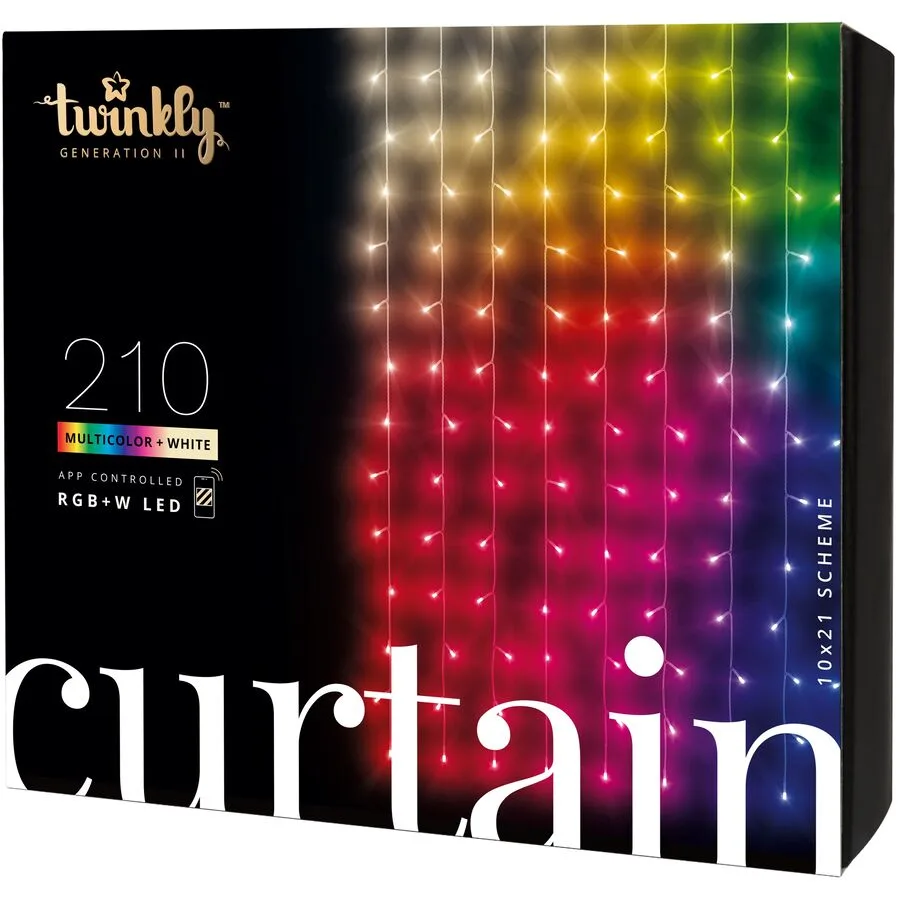 Lichtervorhang Twinkly Kunststoff - Farbe: schwarz