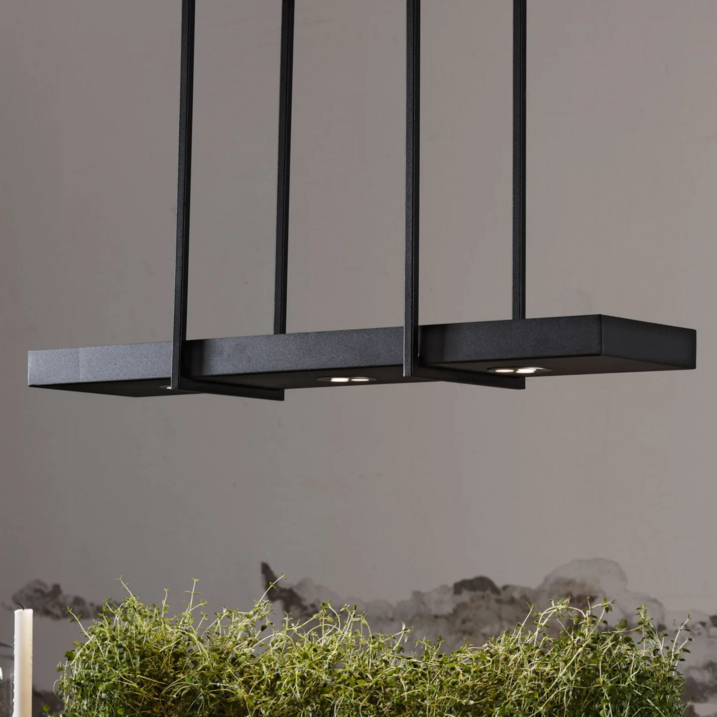 Tray 3 Pendelleuchte Schwarz - Markslöjd - Wohnzimmer - Skandinavisch - Metall - Mehrflammig