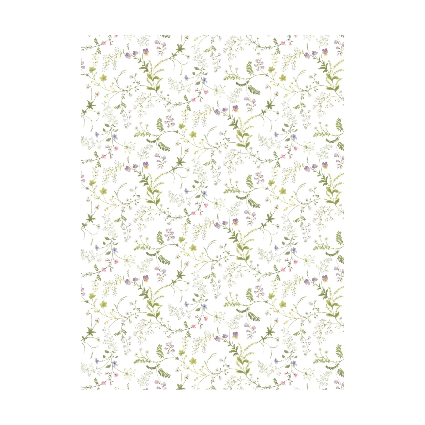Arvidssons Textil Blomsteryra tyg Grön