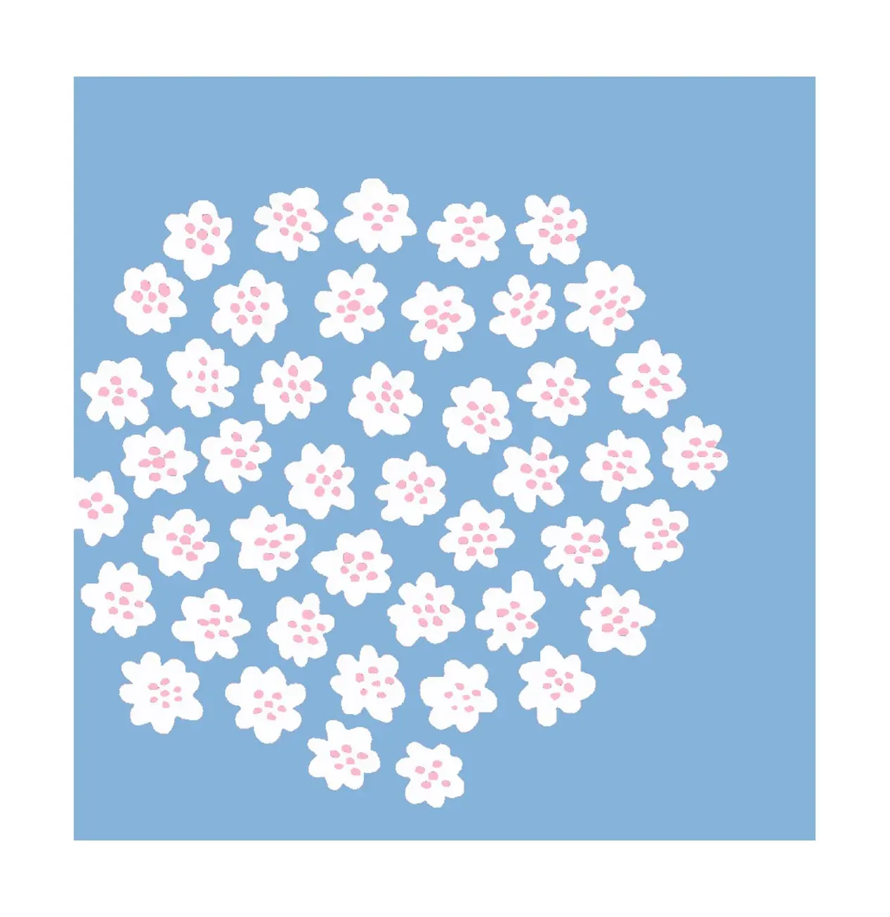 Marimekko Puketti Serviette 33x33 cm 20 Pack Light Blue