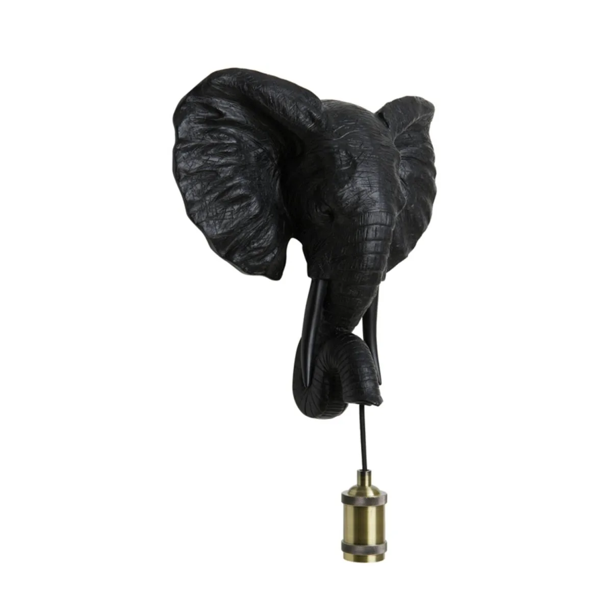 Light & Living - Elephant 36cm - Vägglampa - Svart