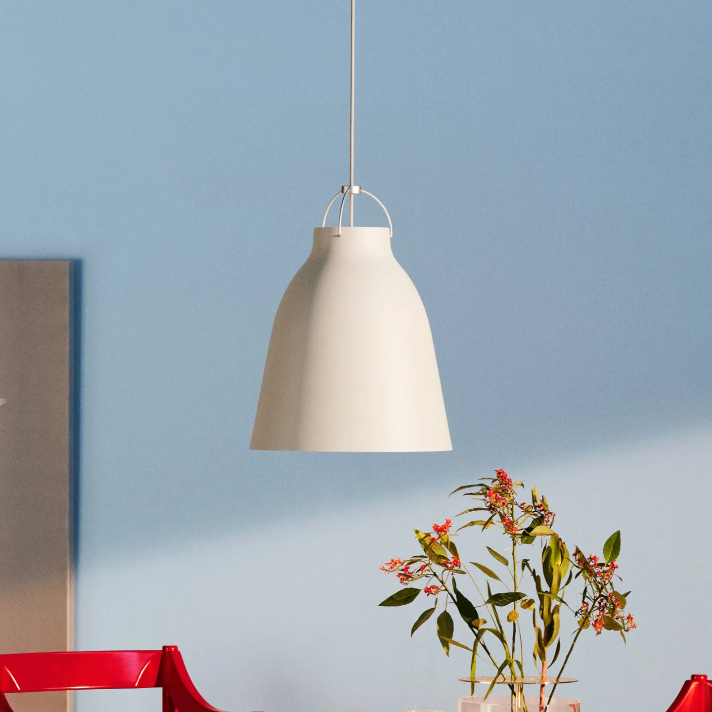 Caravaggio™ P3 pendellampe, mat hvid - FRITZ HANSEN Caravaggio P3 - Stue - Design - Metal - Med én lyskilde