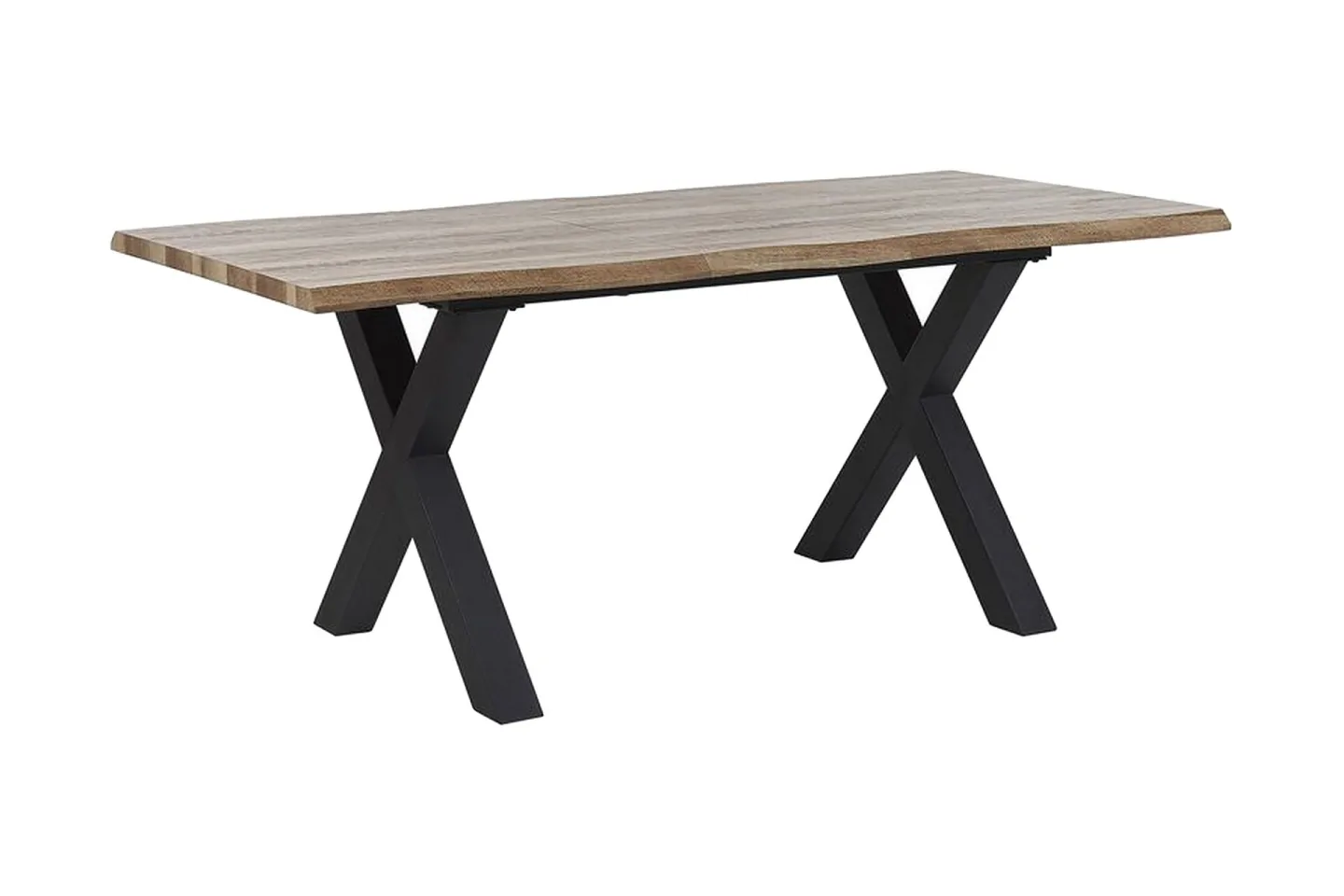 Lawtey Matbord 180 cm Förlängningsbart - Ljus Trä/Svart