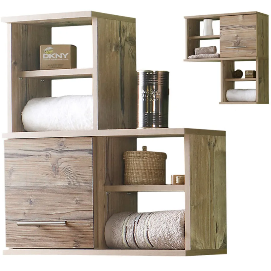 Badezimmerschrank Isila fichte Holzwerkstoff B 59.8 cm T 20.5 cm H 64.8 cm