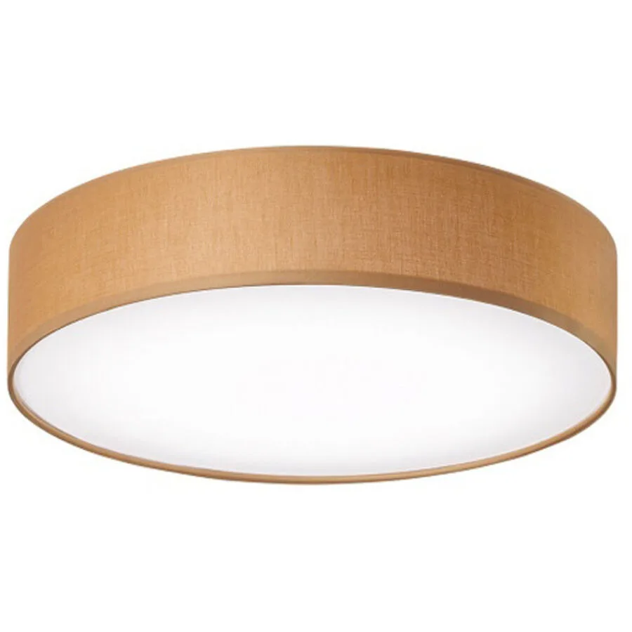Deckenlampe Noad Braun Metall/Stoff 50 cm 10 cm - Material: Metall/ Stoff - LED - Lichtfarbe: Warmweiss - LED Energiesparlampen