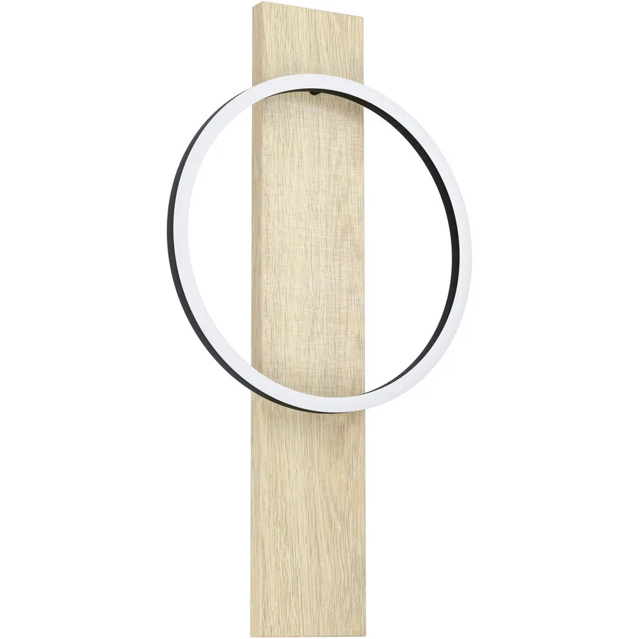 Eglo Wandlampe Boyal Braun/Schwarz Stahl/Holz 56 cm - Material: Holz/Stahl - LED - Lichtfarbe: Warmweiss - LED Energiesparlampen