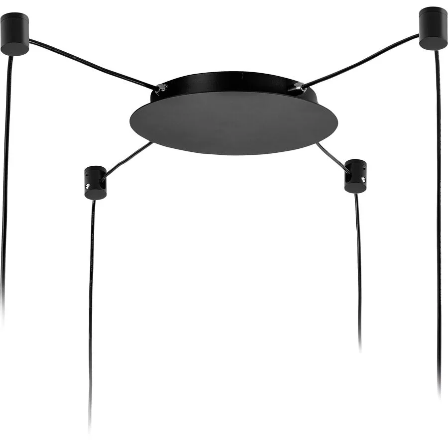 Giberti Luce Baldachin Rosone Schwarz Metall 25 cm