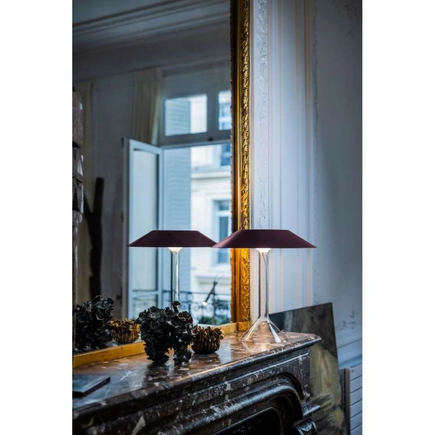 Chapeaux M Tischleuchte Dark Red - Foscarini - Wohnzimmer - Metall