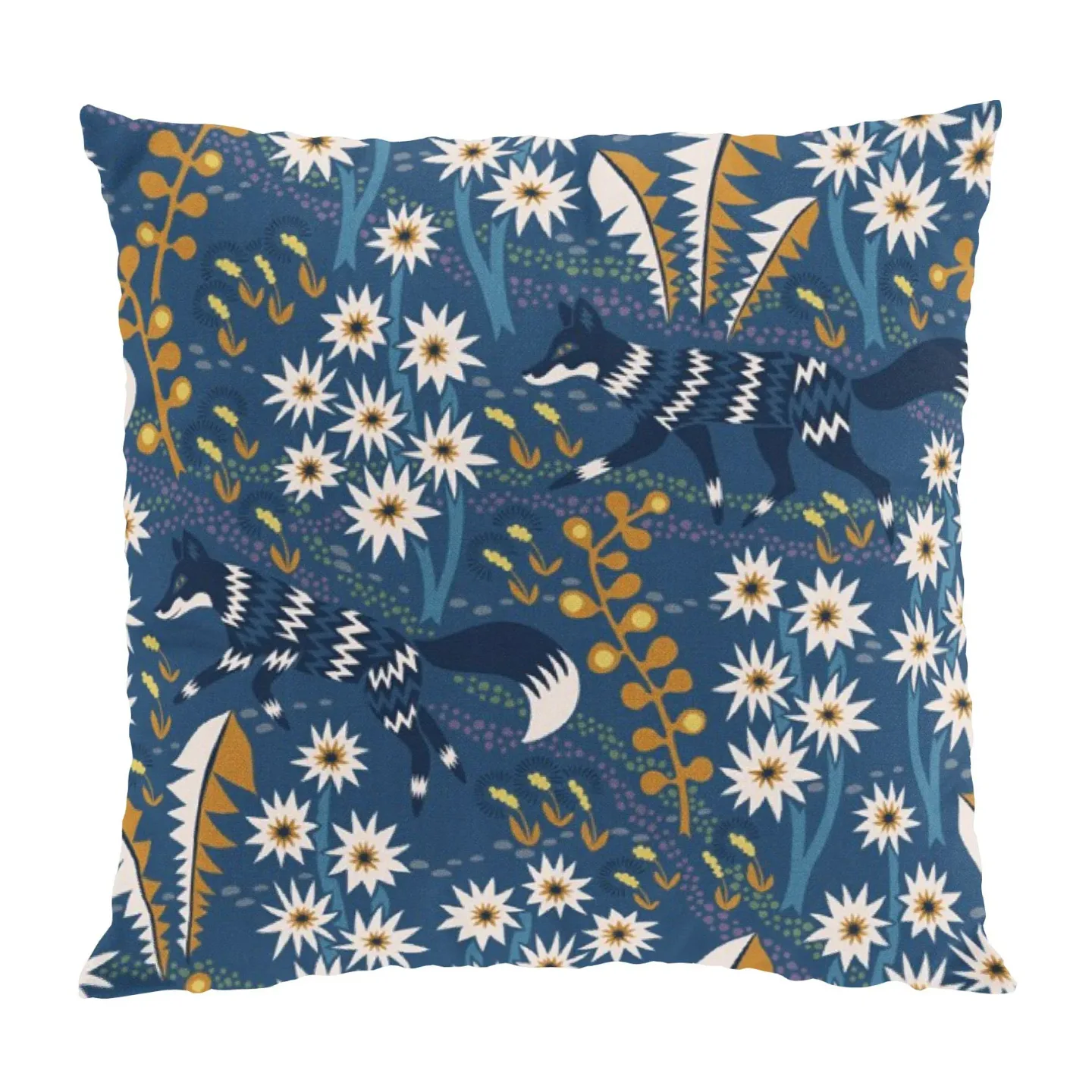 Arvidssons Textil Stjärnspeja kuddfodral 47x47 cm Blå