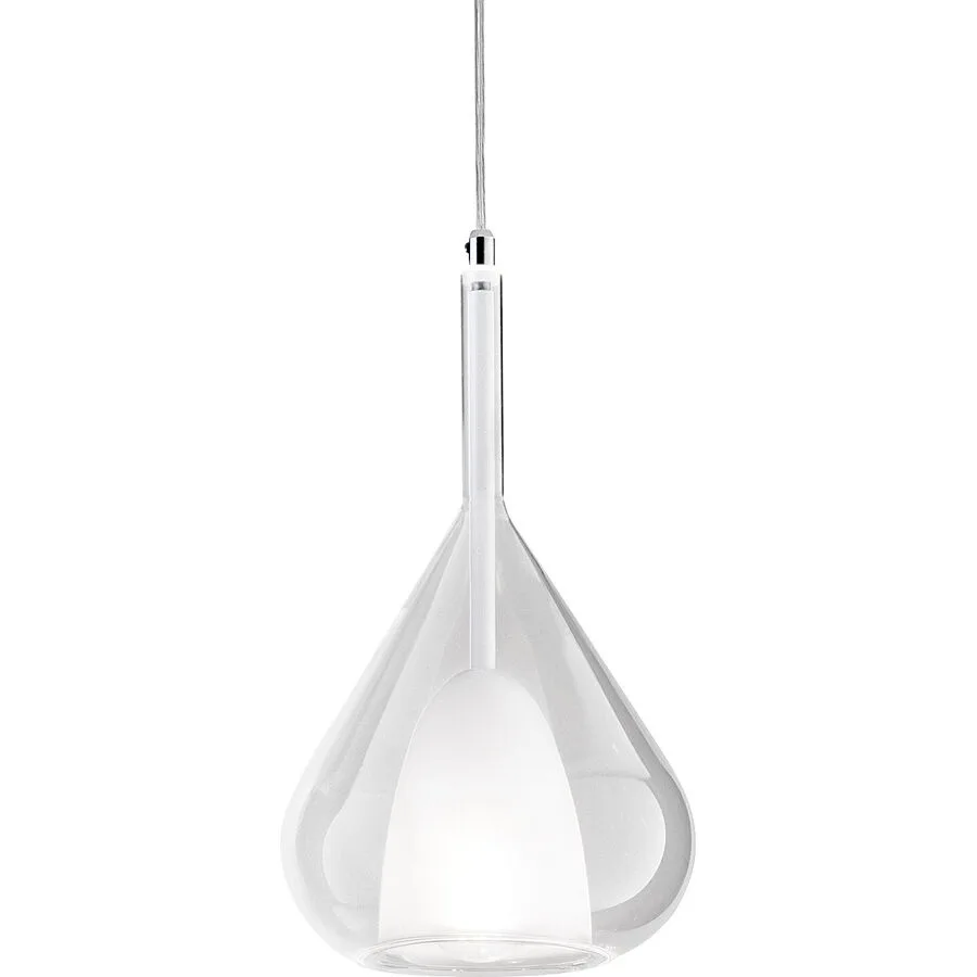 Giberti Luce Pendellampe Lorena XL Weiss Glas 20 cm 35 cm