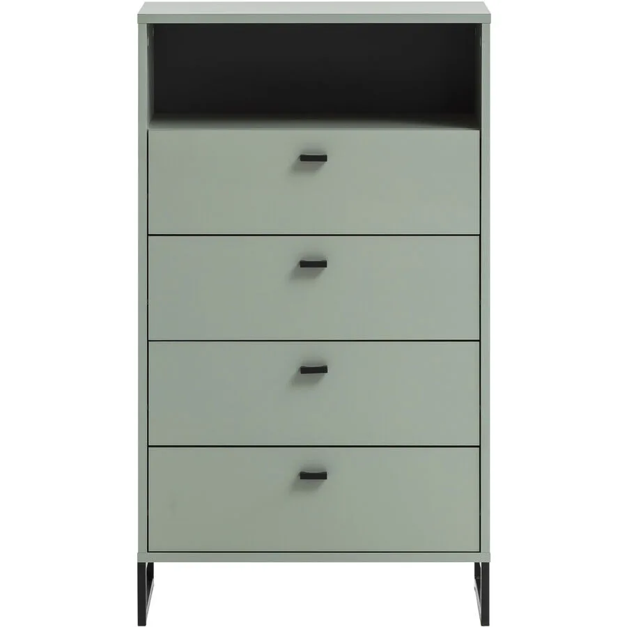 Highboard Janine pistazie/schwarz Holzwerkstoff B 60.2 cm H 103.9 cm