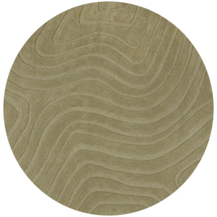 Teppich Hibachi sage Welle, Düne Wolle 160 x 160 cm