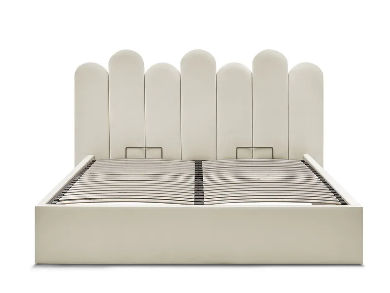 Kastenbett BOBOCHIC BADJA 160x200cm stoff beige