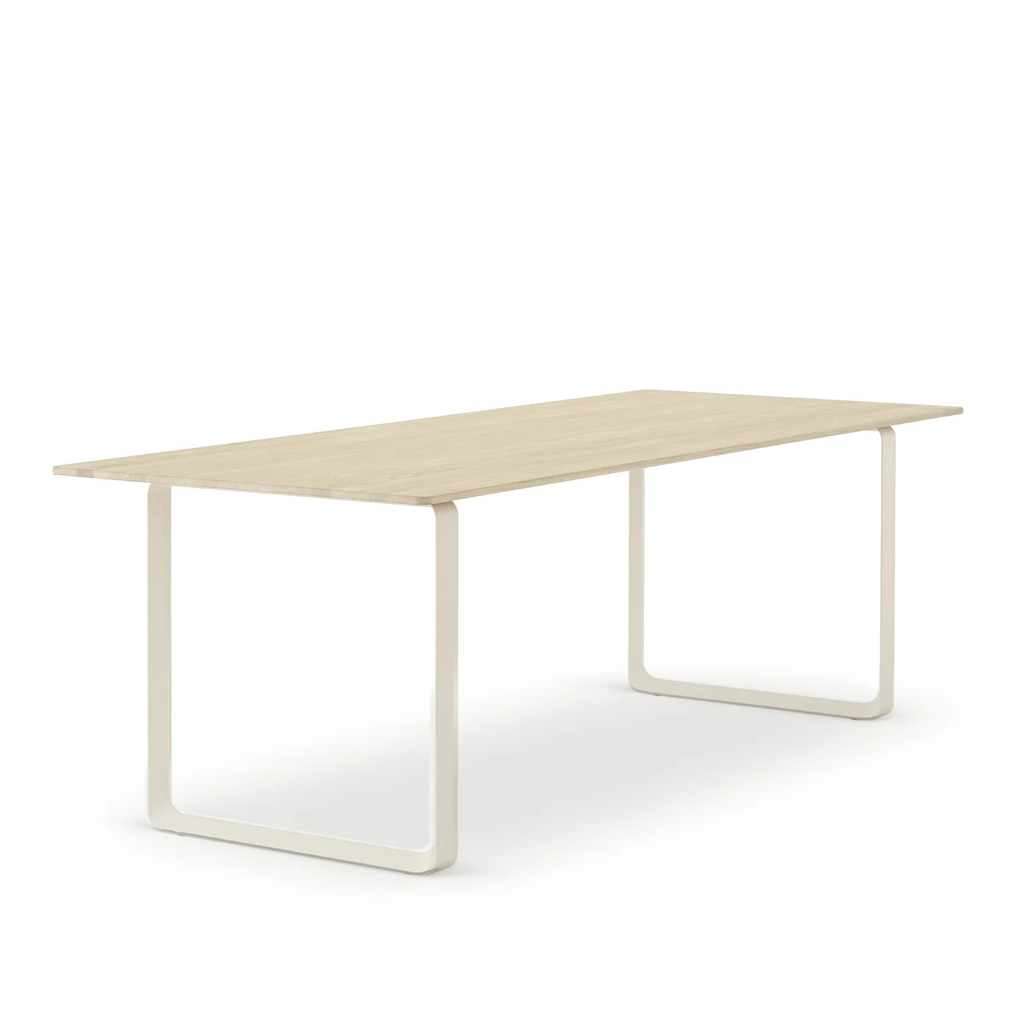 Muuto - 70/70 Table matbord 225x90 cm, Massiv ek/Sand - Matbord - TAF Studio - Beige,Träfärgad - Metall/Trä
