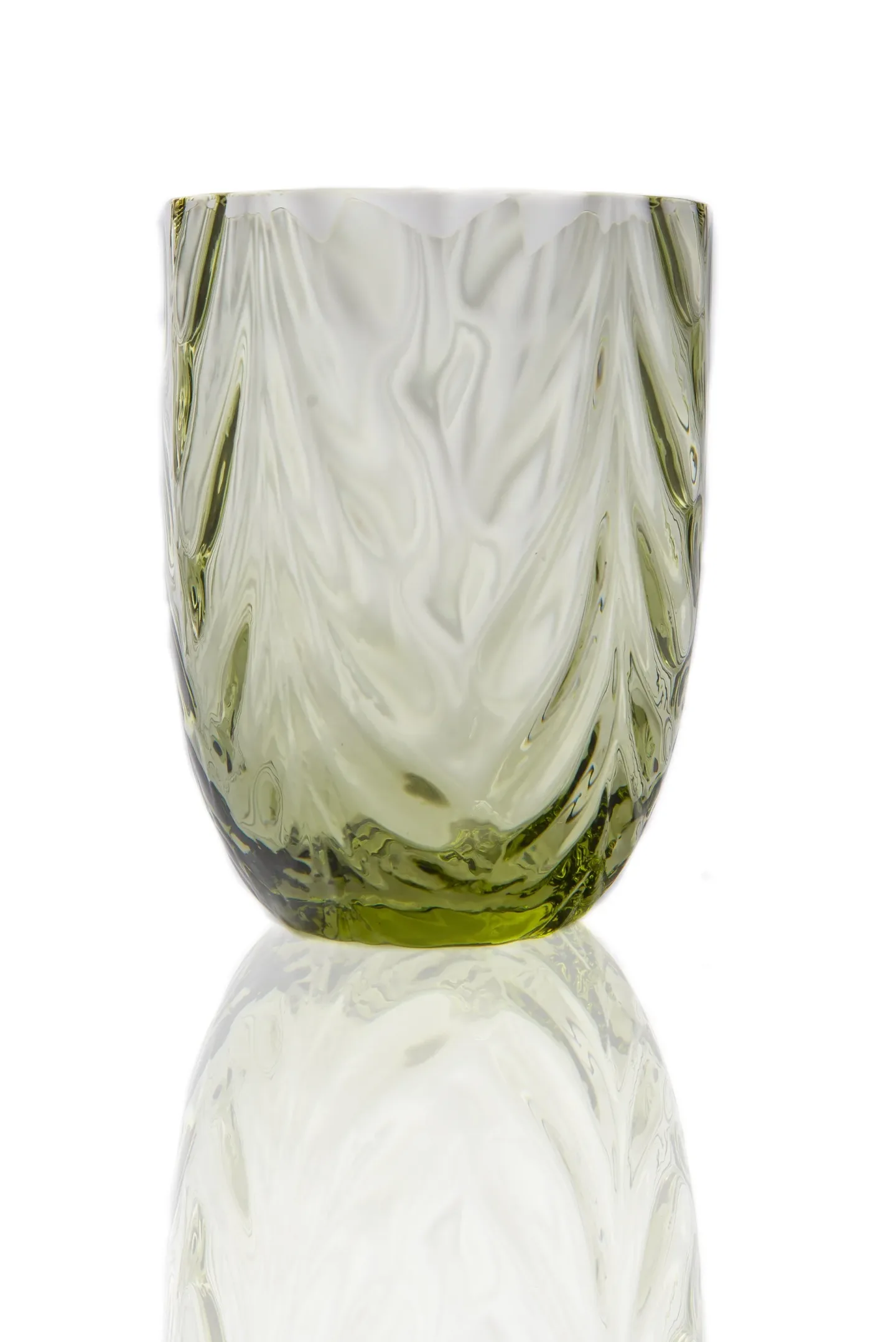 Anna Von Lipa Wave Trinkglas 25 cl Olivegreen
