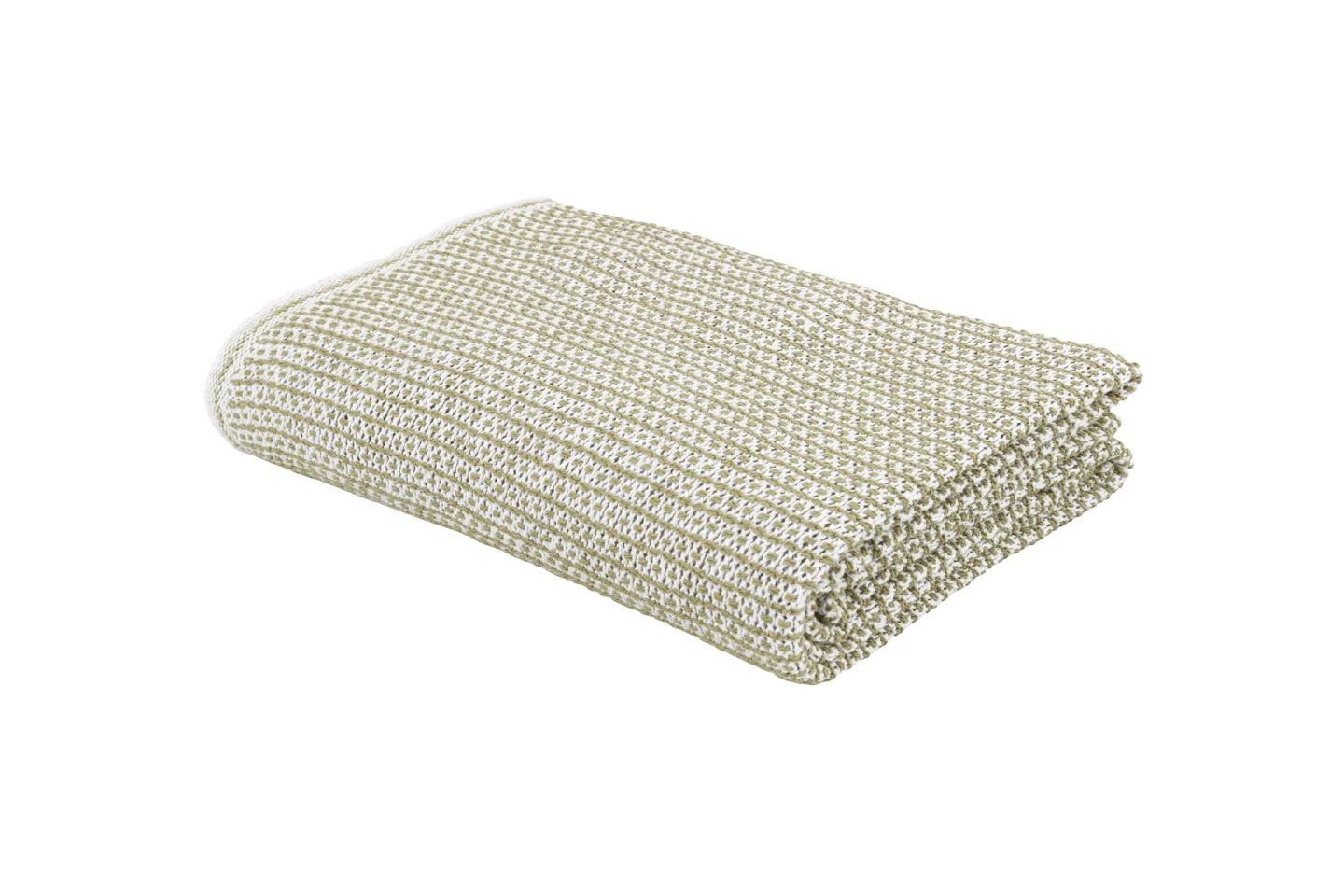 Eskitex AG Plaid Ascona Weiss/oliv 150x210 cm | Schubiger Möbel