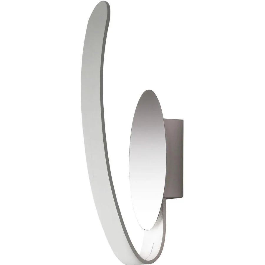 Wandlampe Loreno Weiss/Grau Metall 9 cm 34 cm - Farbe: weiss/chrom - LED - Lichtfarbe: Warmweiss - LED Energiesparlampen