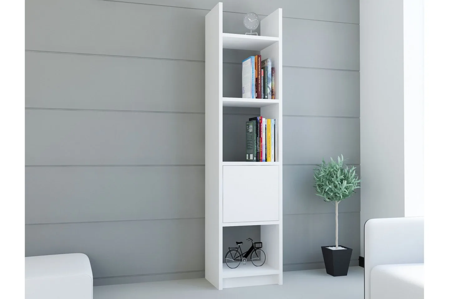 Decorotika Bokhylla Smal - Vit