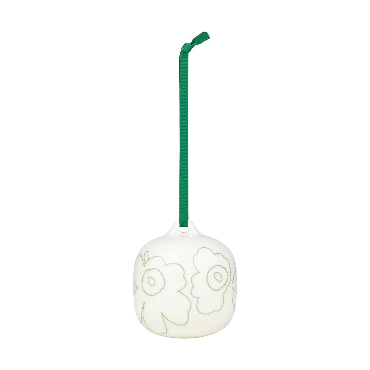 Marimekko Piirto Unikko Dekorationsanhänger Grün, 7x7 cm