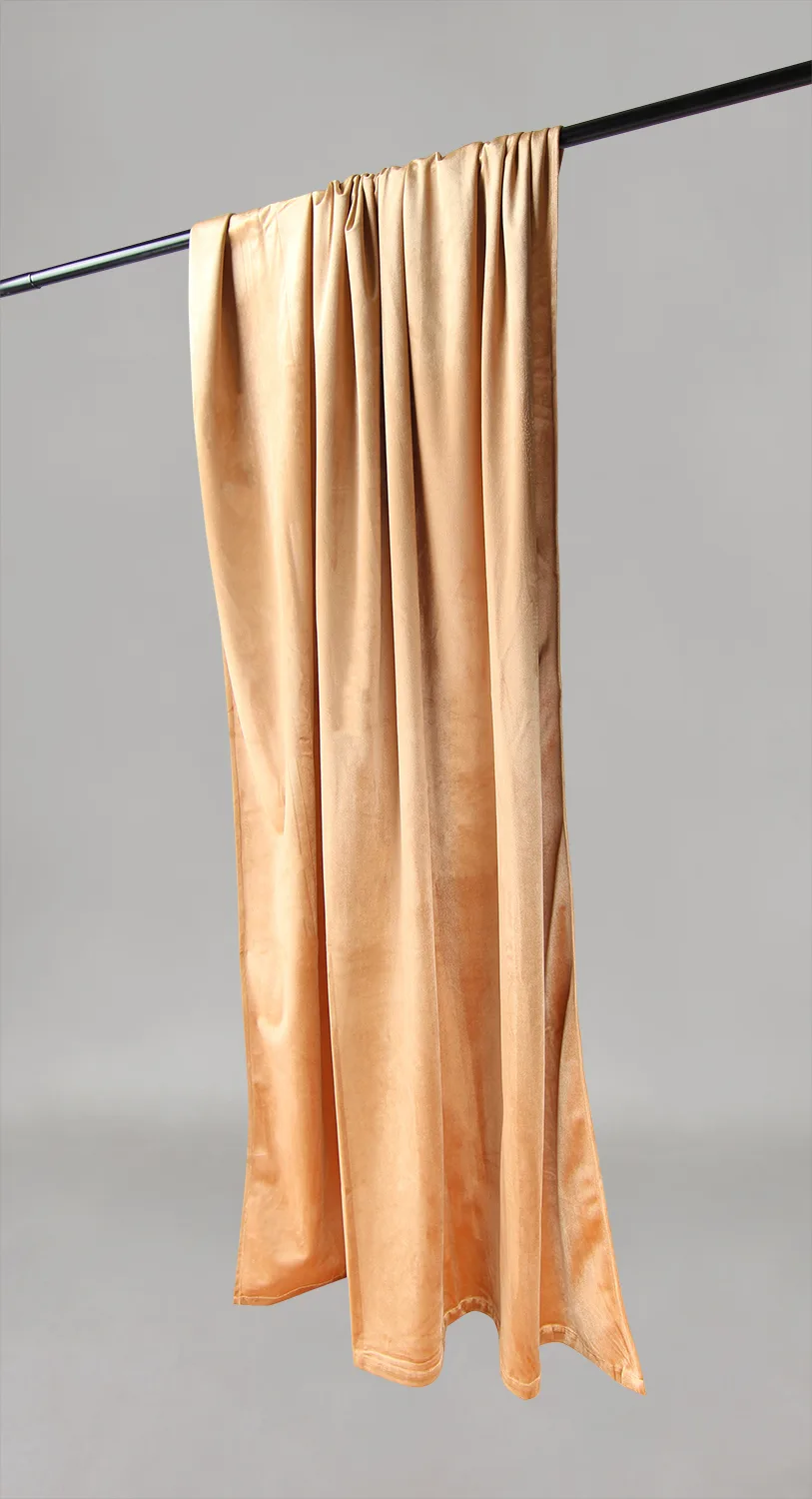 Gardiner - Fløyelsgardiner Marlyn (apricot) (Størrelse: 130 x 220 cm)