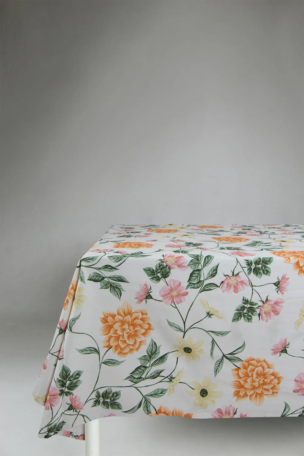Dukar - Bomullsduk Dahlia (oransje) (Størrelse: 140 x 250 cm)