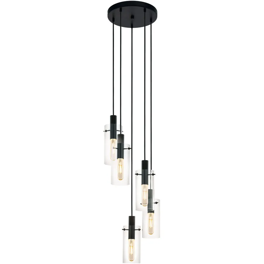 Eglo Pendellampe Montefino Schwarz Stahl 150 cm