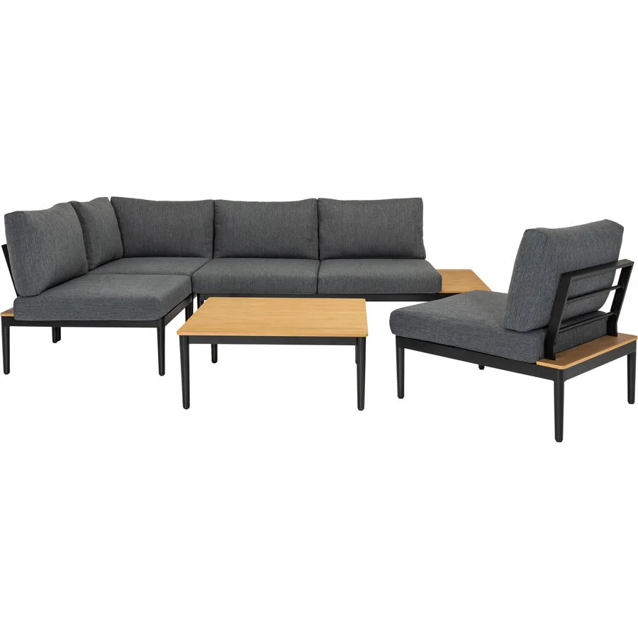 Gartenlounge Florida anthrazit Aluminium 6 B 246.5 cm T 148.5 cm