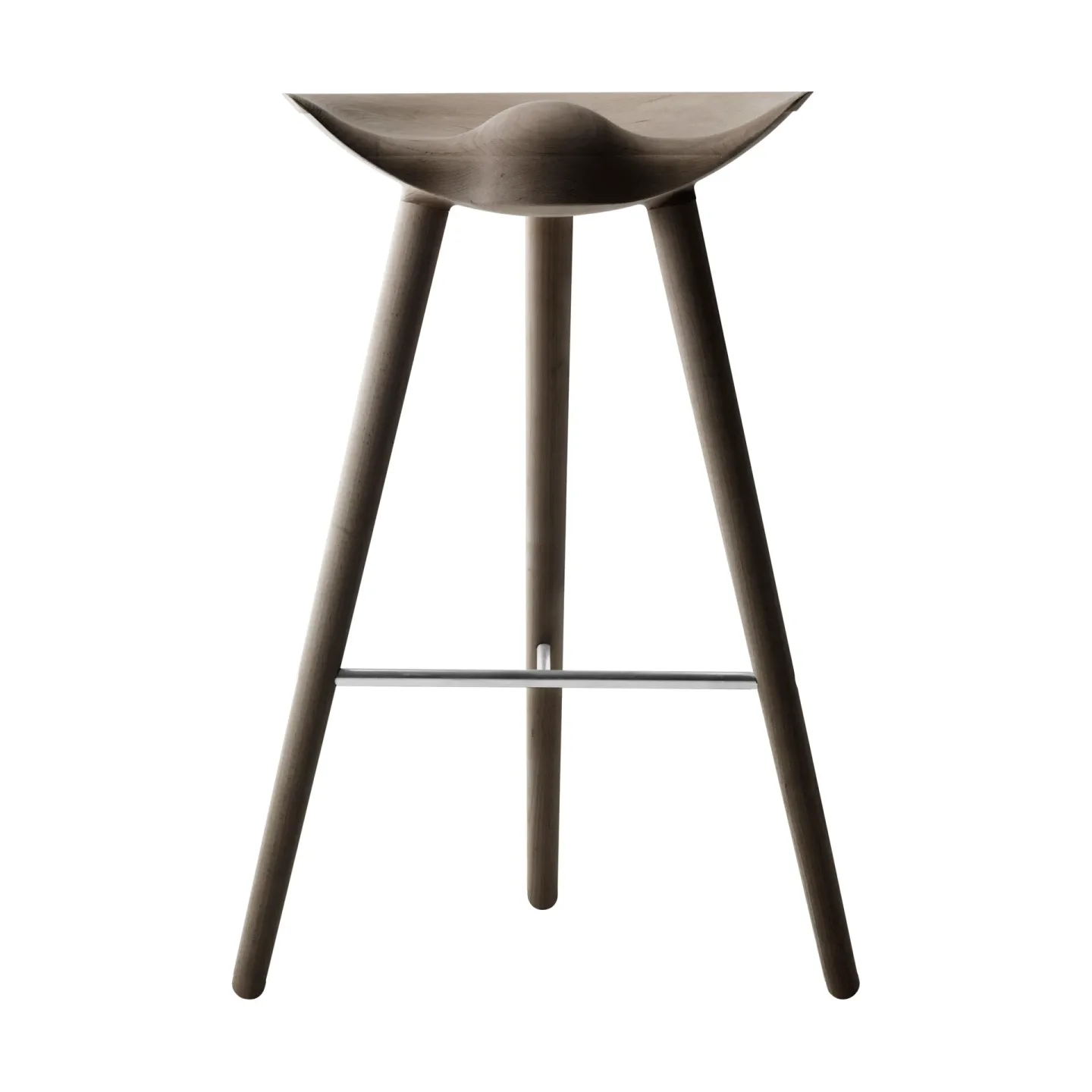 Audo Copenhagen ML42 barstol 69 cm Brunoljad ek-stål