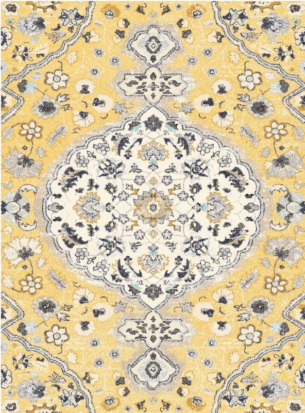 Wilton-teppe - Mojácar (gul) (Størrelse: 130 x 190 cm)