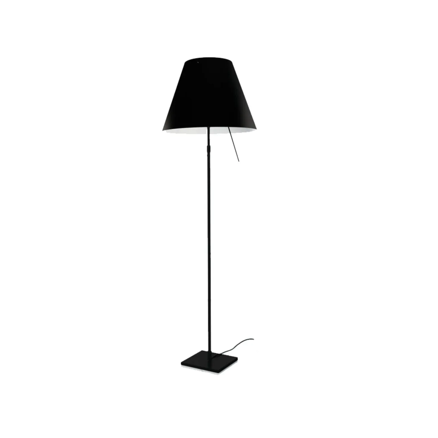 Costanza Stehleuchte Schwarz/Schwarz - Luceplan - Wohnzimmer - Aluminium