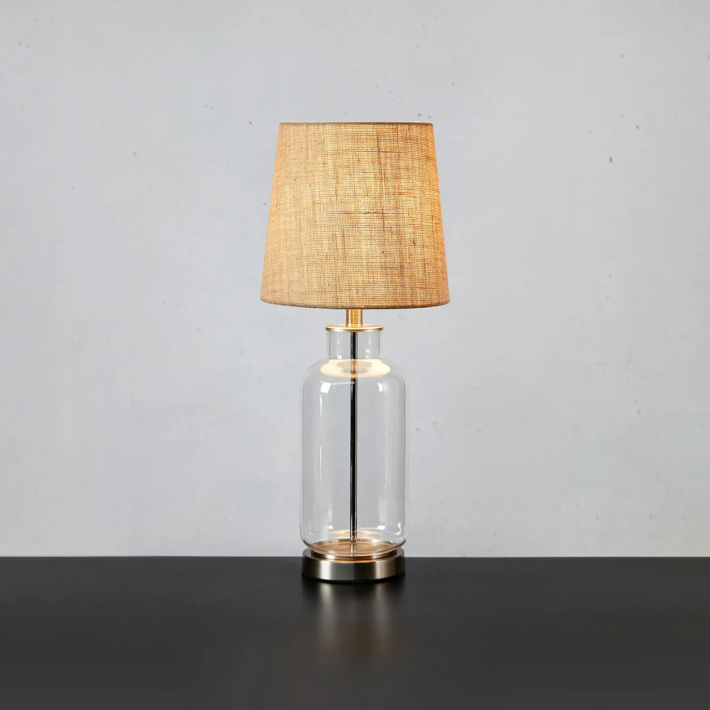 Costero bordlampe H61,5 Clear/Natural - Markslöjd - Stue - Glas - Med skærm