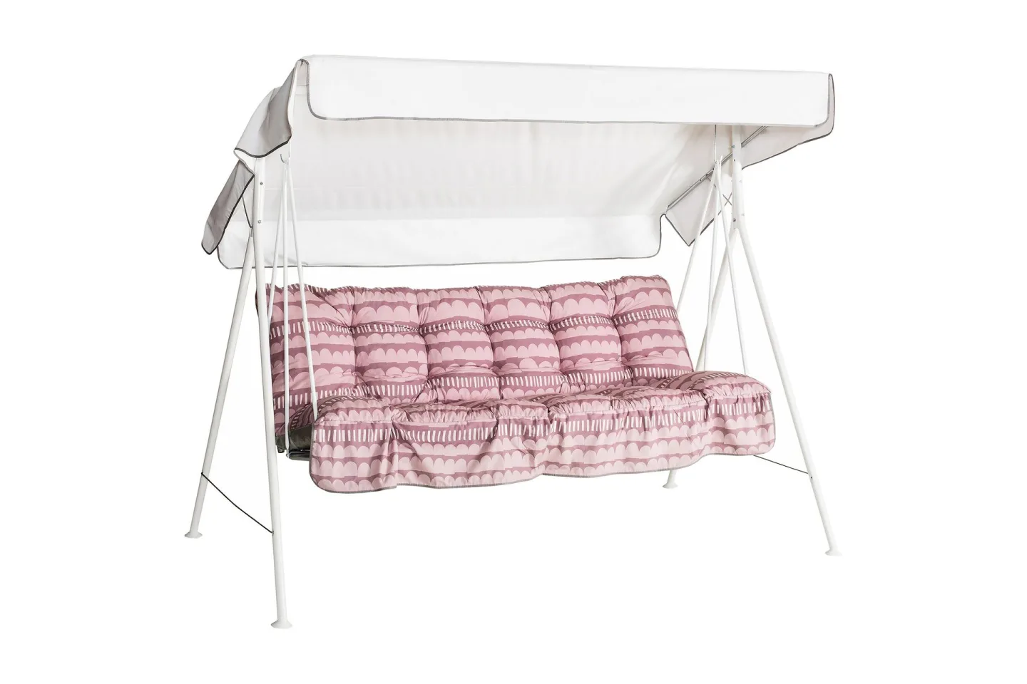 Riviera 3- pers. hammock, 84B - Vit/Rosa