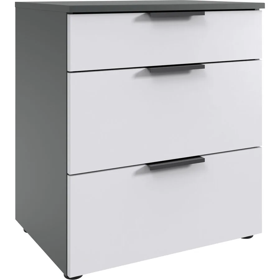 Kommode Sanko Weiss/graphit Holzwerkstoff B 54 H 61 cm
