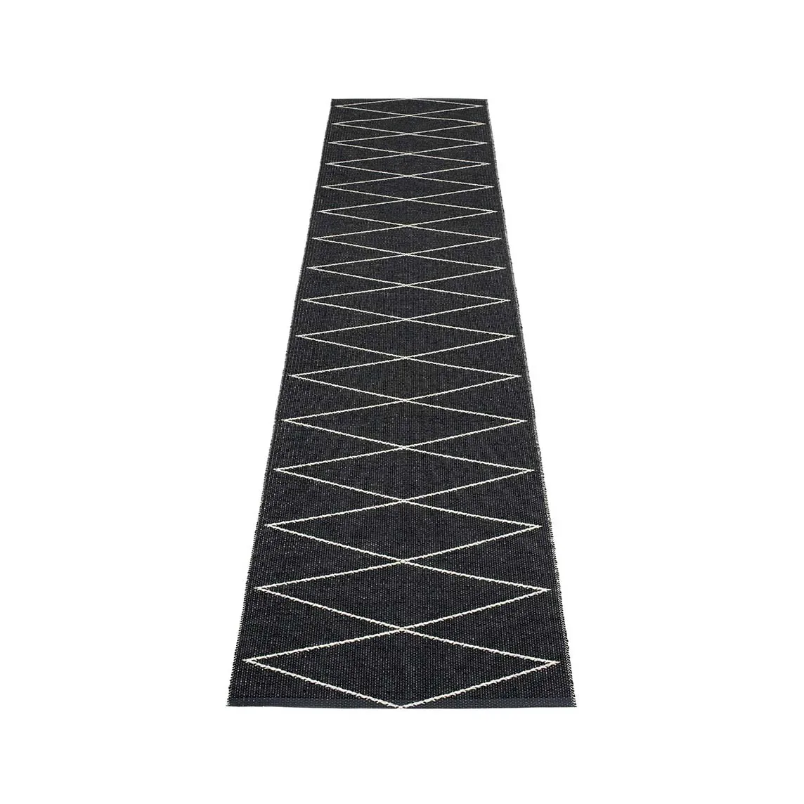 Pappelina Max gångmatta black/vanilla 70x320 cm
