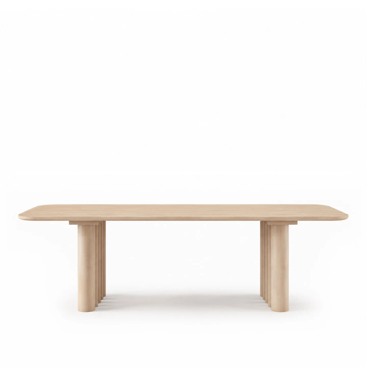 Dk3 - Plush Table Rectangular 30mm tabletop 130mm legs L200 x W100 x H72 cm Max 2 extension leaves Oak - soap - Matbord - Beige
