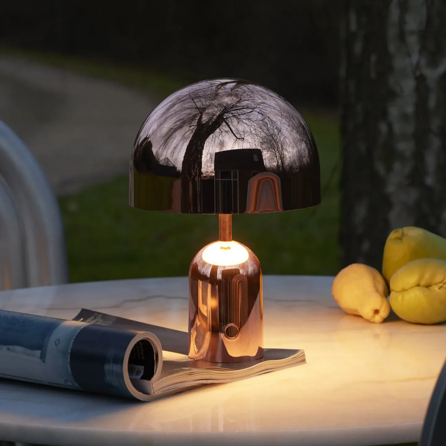 Bell Portable bordlampe H28 IP44 kobber - Tom Dixon - Stue - Design - Plastik - Med én lyskilde
