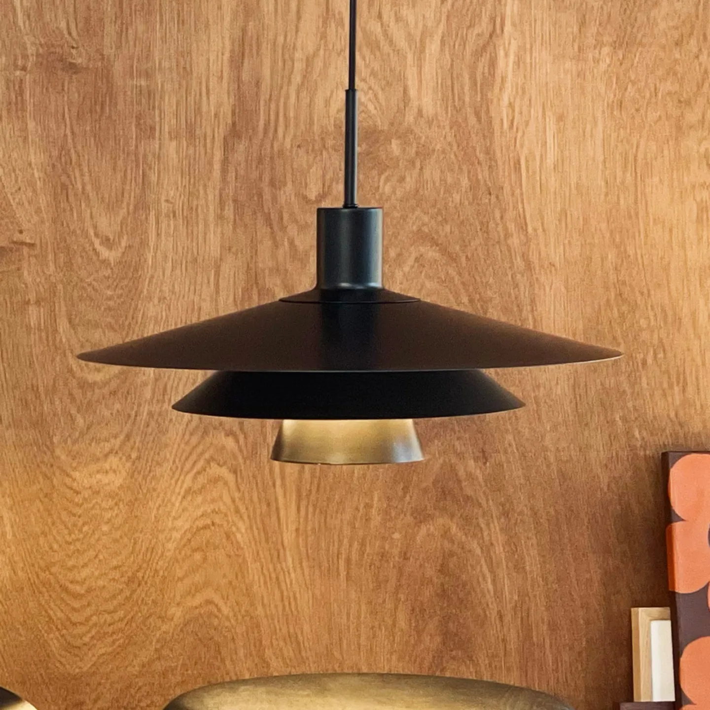 KAY Pendelleuchte Ø50 schwarz- DybergLarsen Dyberg Larsen - Wohnzimmer - Design - Metall - Mit Schirm