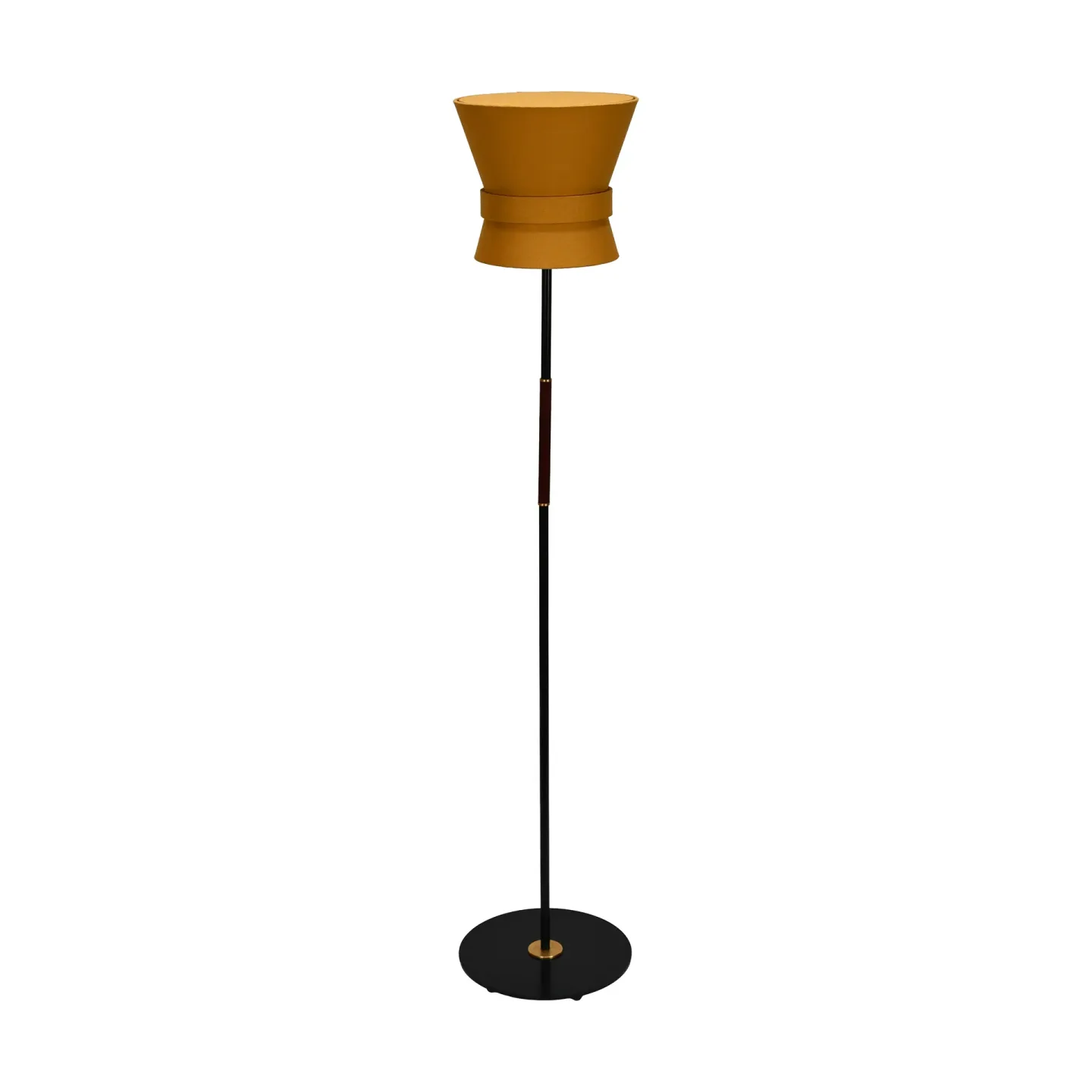 Örsjö Bow Golvlampa Svart - Liten skärm Gul Ockra