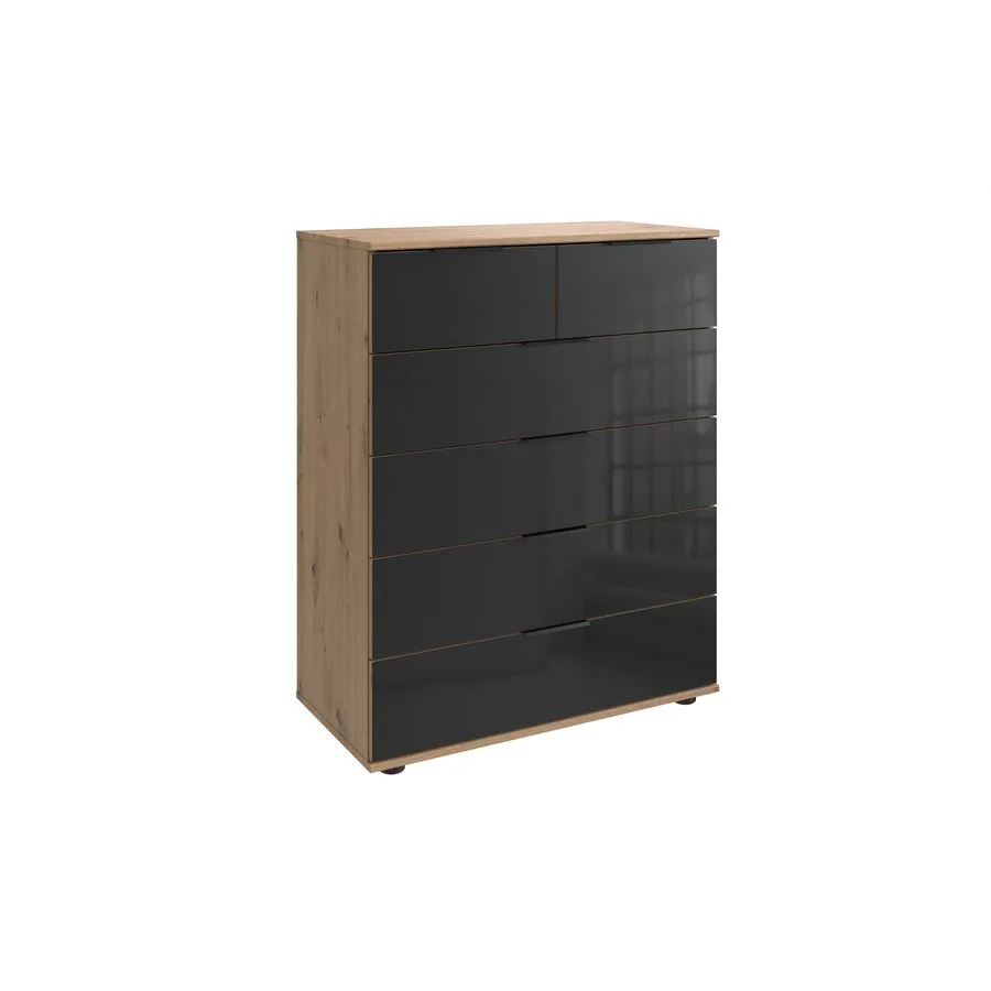 Kommode Metac Eiche Nachbildung Holzwerkstoff B 82 H 102 cm