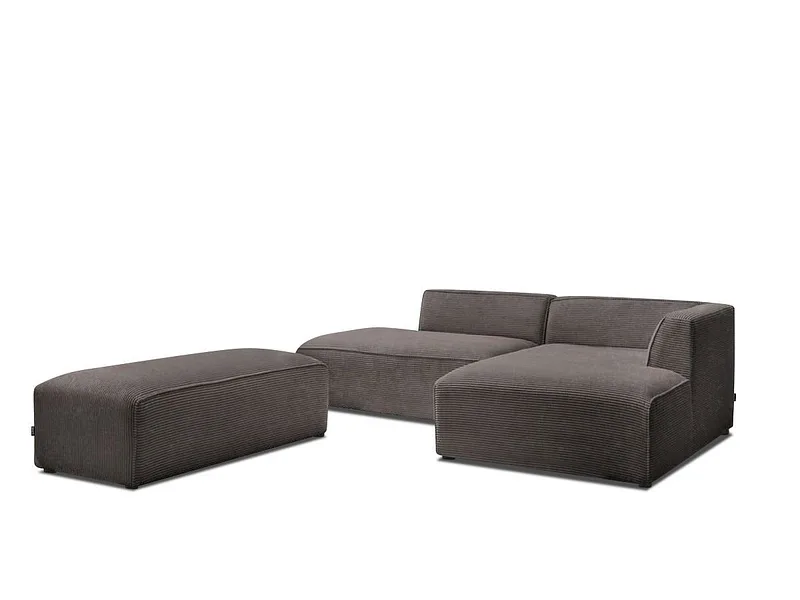 Ecksofa BOBOCHIC MEGEVE Cord-Stoff rotbraun
