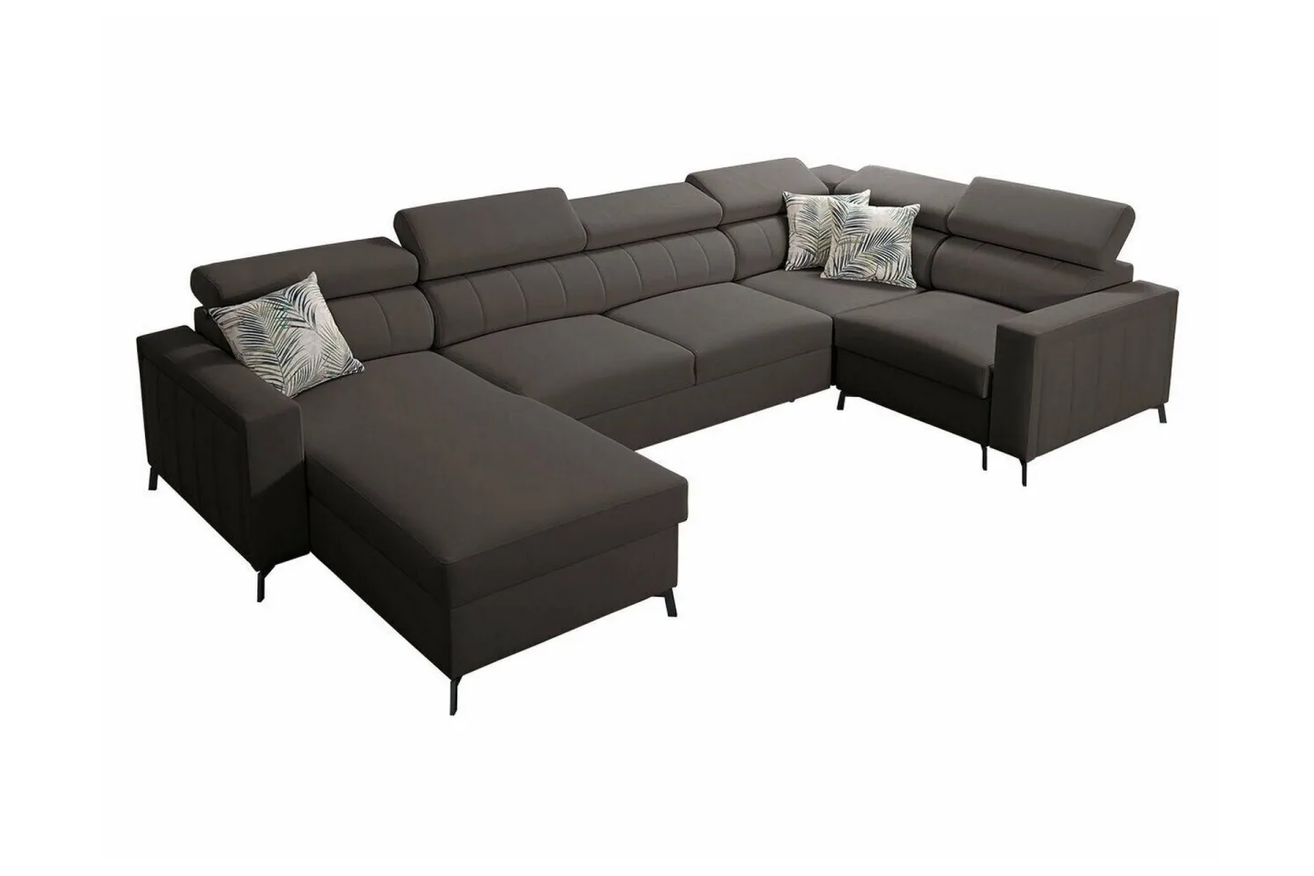 Galbally 4-sits Hörnbäddsoffa Dark grey -