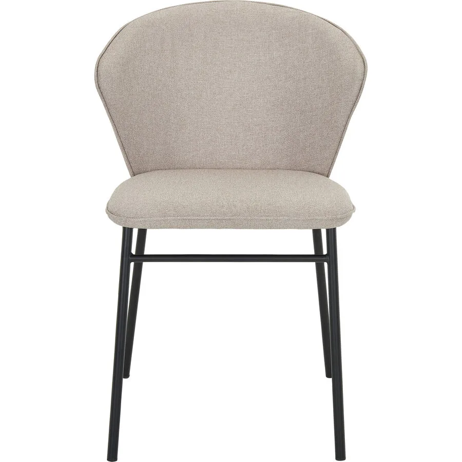 Stuhl Katie beige Stoff/Stahl