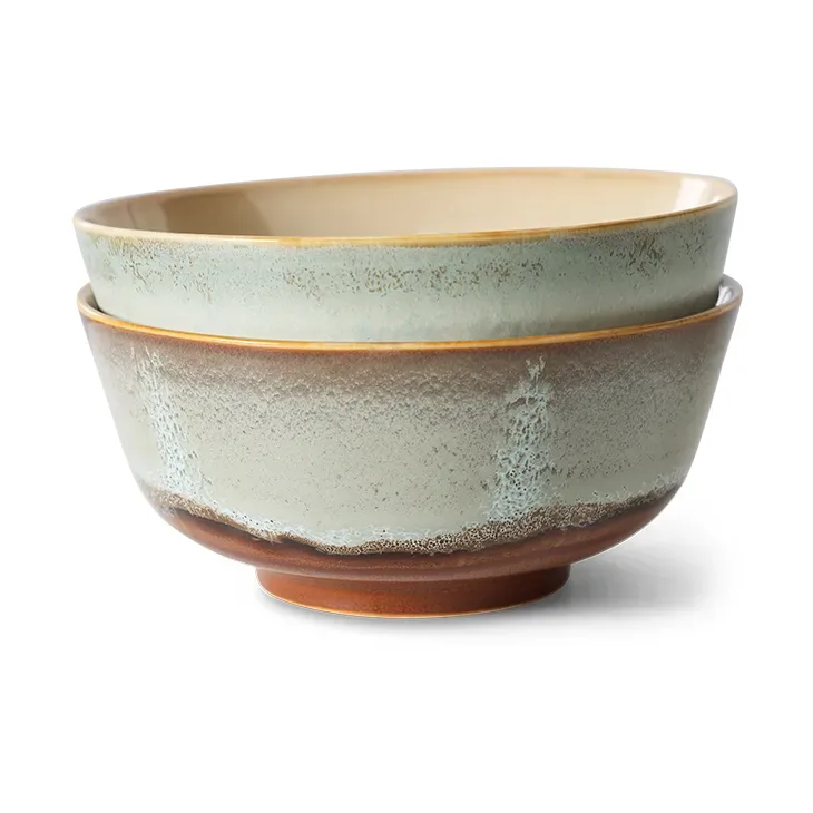 HKliving 70's Ramen-Schale Ø19 cm 2-teilig Verge